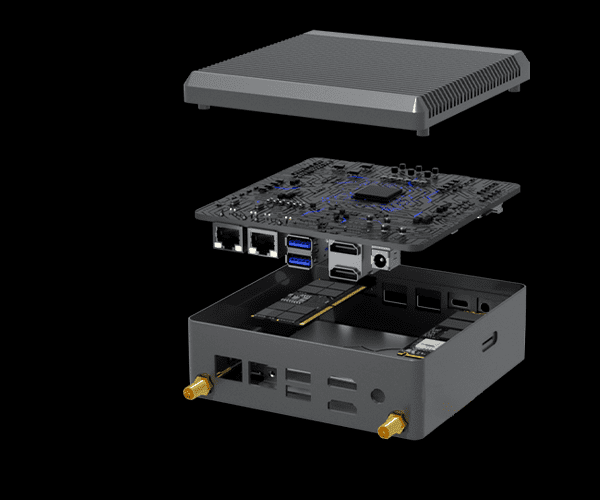 This Intel NUC fanless mini PC can be expanded to accommodate a 2TB M.2 2242 or 2280 SATA SSD