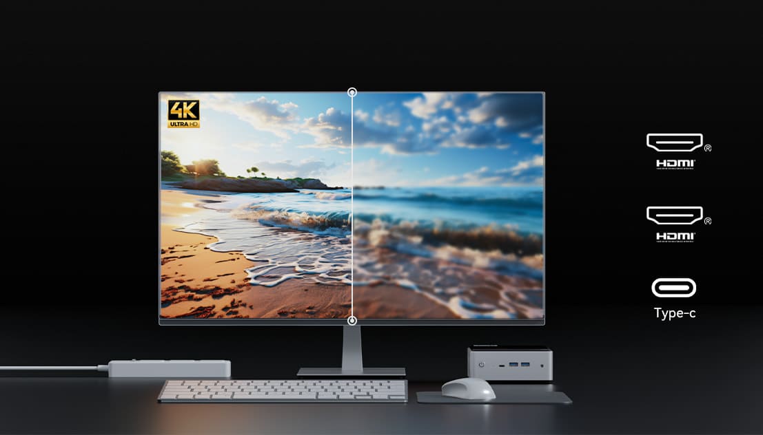 Multi-Device Connection.Dive into the world of 4K Ultra HD displays