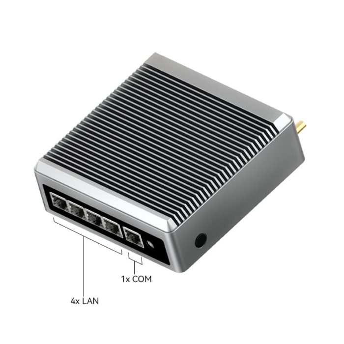 Fanless Industrial Mini PC with 4 LANs