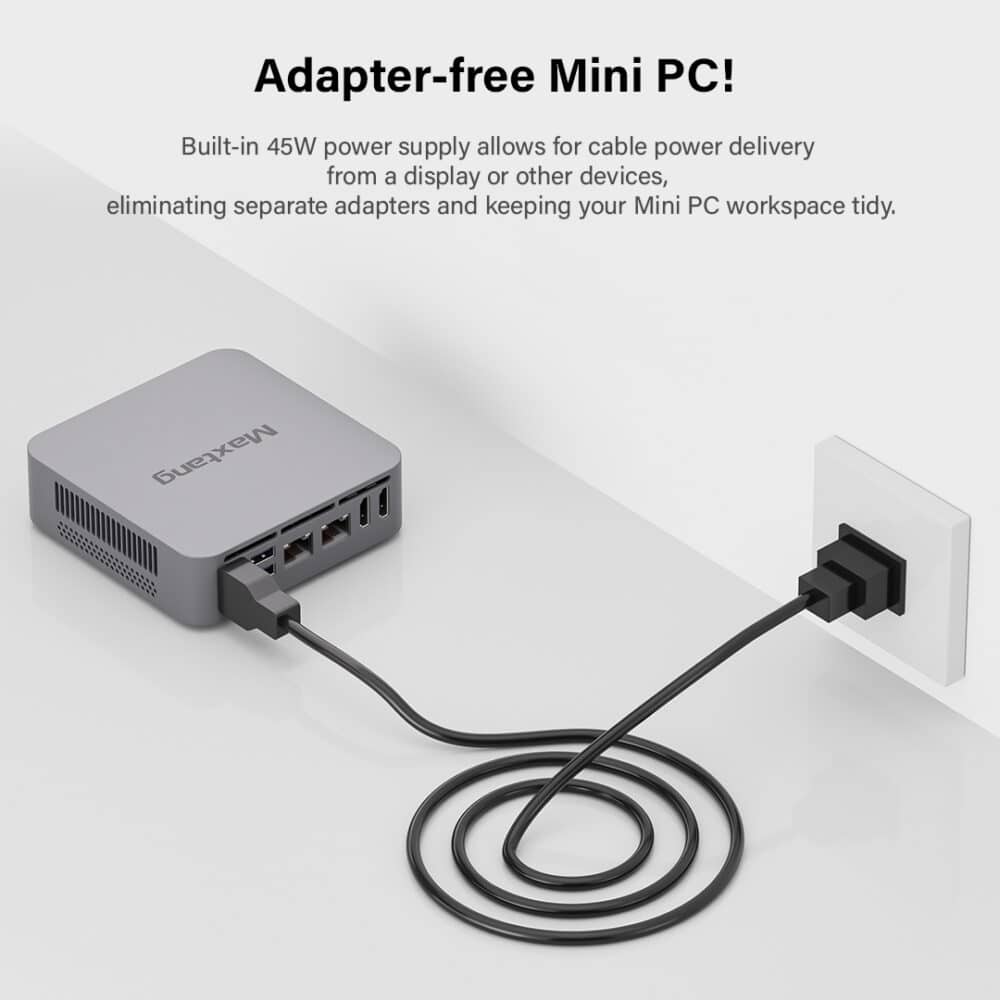 No adapter mini pc