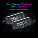 Dual Channel SO-DIMM DDR4 3200MHz - Up to 32GB